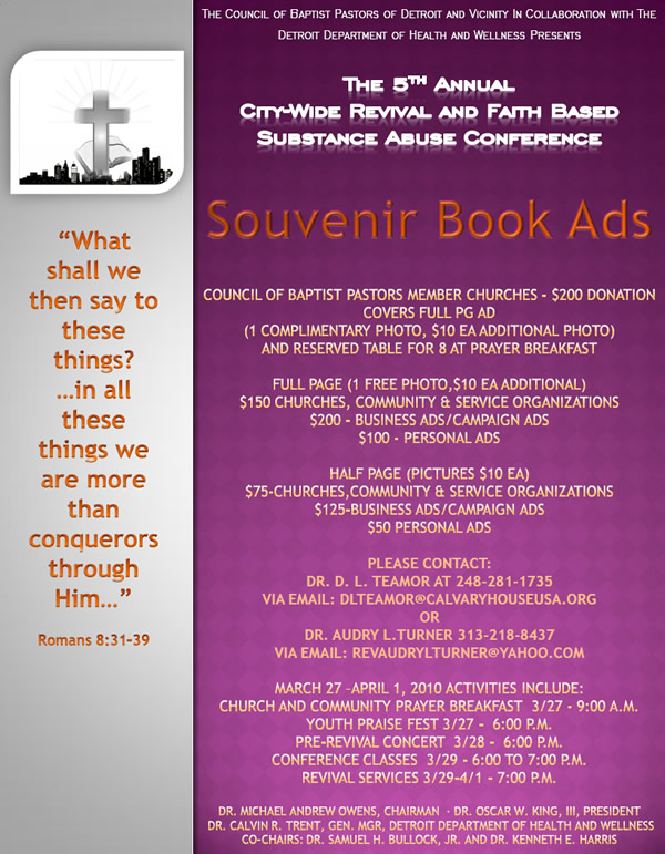 City-Wide Revival and Faith Based Substance Abuse Conference