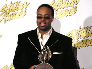 J Moss w/ 1 of 3 Stellar Awards of the evening